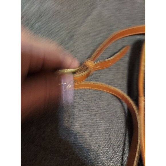 Vintage Dooney and Bourke Equestrian Crossbody Bag Pebbled Leather Black - Picture 10 of 16